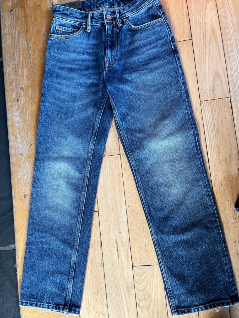 AllSaints Women’s Dark Blue Straight Jeans